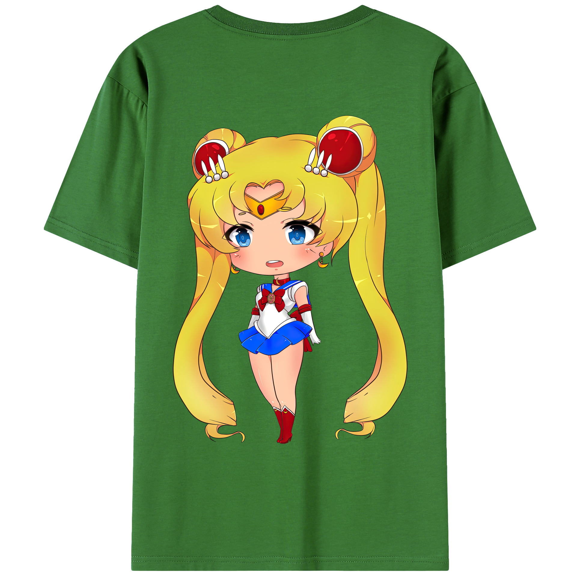 （画像用） 美少女戦士セーラームーン 月野 うさぎ つきの うさぎ Sailor Moon Tsukino Usagi レディース半袖Tシャツ(バックプリント)